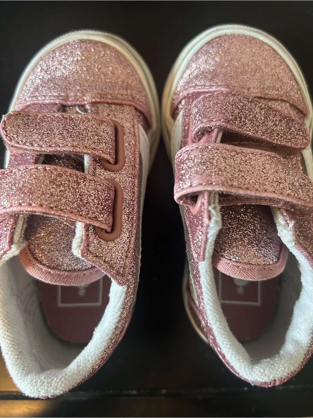 Vans Old Skool Glitter in Rose Gold - Pink